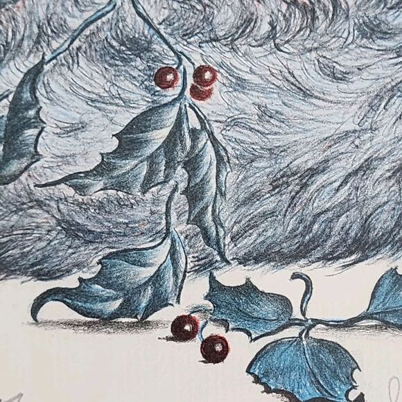 Irene Spencer Signed Numbered Lithograph Print Cats Kitten SANDY CLAWS Christmas - Picture 10 of 11